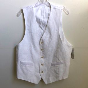 Ralph Lauren White Vest Size Large NWT